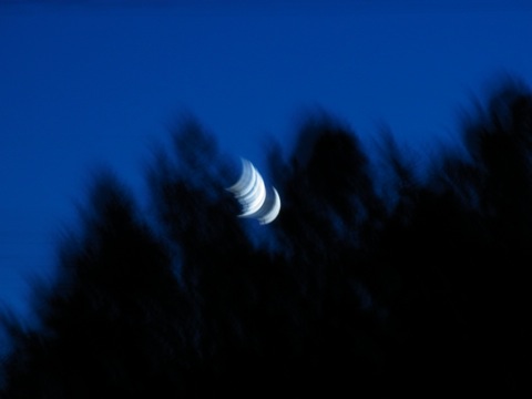 RICOH CX4 で三日月を撮る