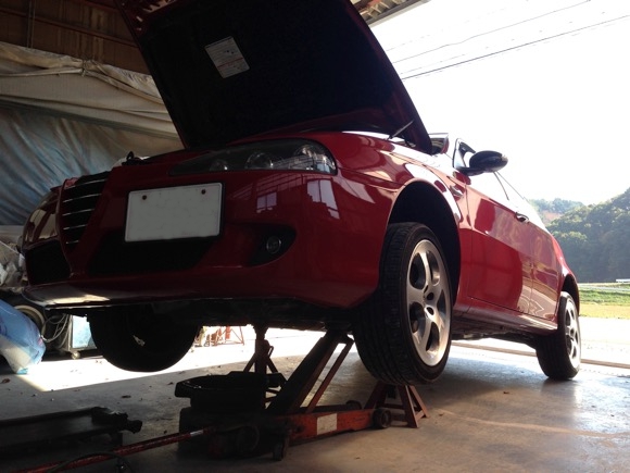 【アルファロメオ147】ブレーキパッド＆オイル交換 ワコーズプロステージ